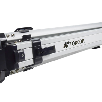 Topcon/Sokkia 724645 Medium Weight Aluminum Tripod with Quick Clamp Locks - Adjustable 42-63 Inches Height, Flat Head, 5/8 x 11 Thread, Pointed Steel Feet for Laser Levels, Auto Levels & Surveying