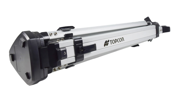 Topcon/Sokkia 724645 Medium Weight Aluminum Tripod with Quick Clamp Locks - Adjustable 42-63 Inches Height, Flat Head, 5/8 x 11 Thread, Pointed Steel Feet for Laser Levels, Auto Levels & Surveying