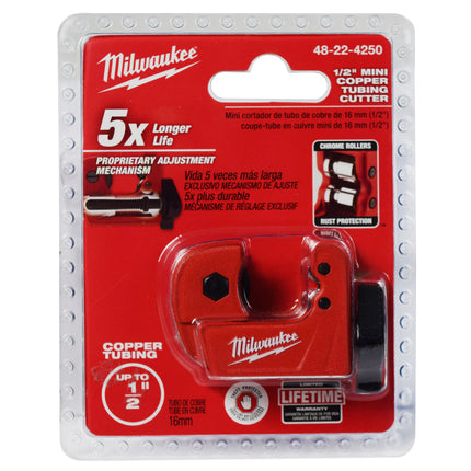 Milwaukee 48-22-4250 1/2-inch Heavy Duty Mini Red Copper Tubing Cutter