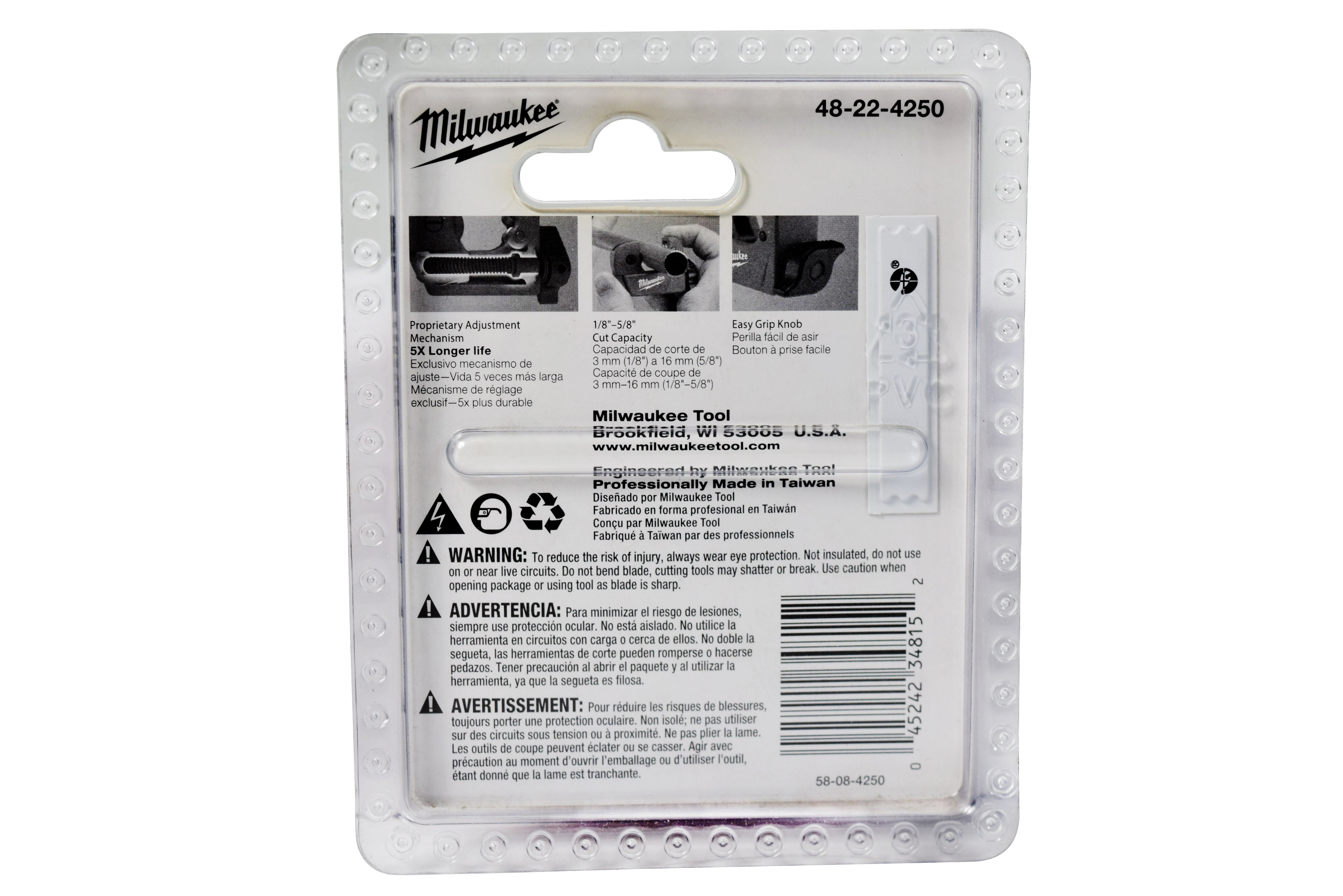 Milwaukee 48-22-4250 1/2-inch Heavy Duty Mini Red Copper Tubing Cutter