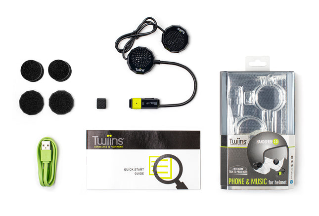 Twiins HF 3.0 Intercom Bluetooth Motorcycle Helmet Communication Headset