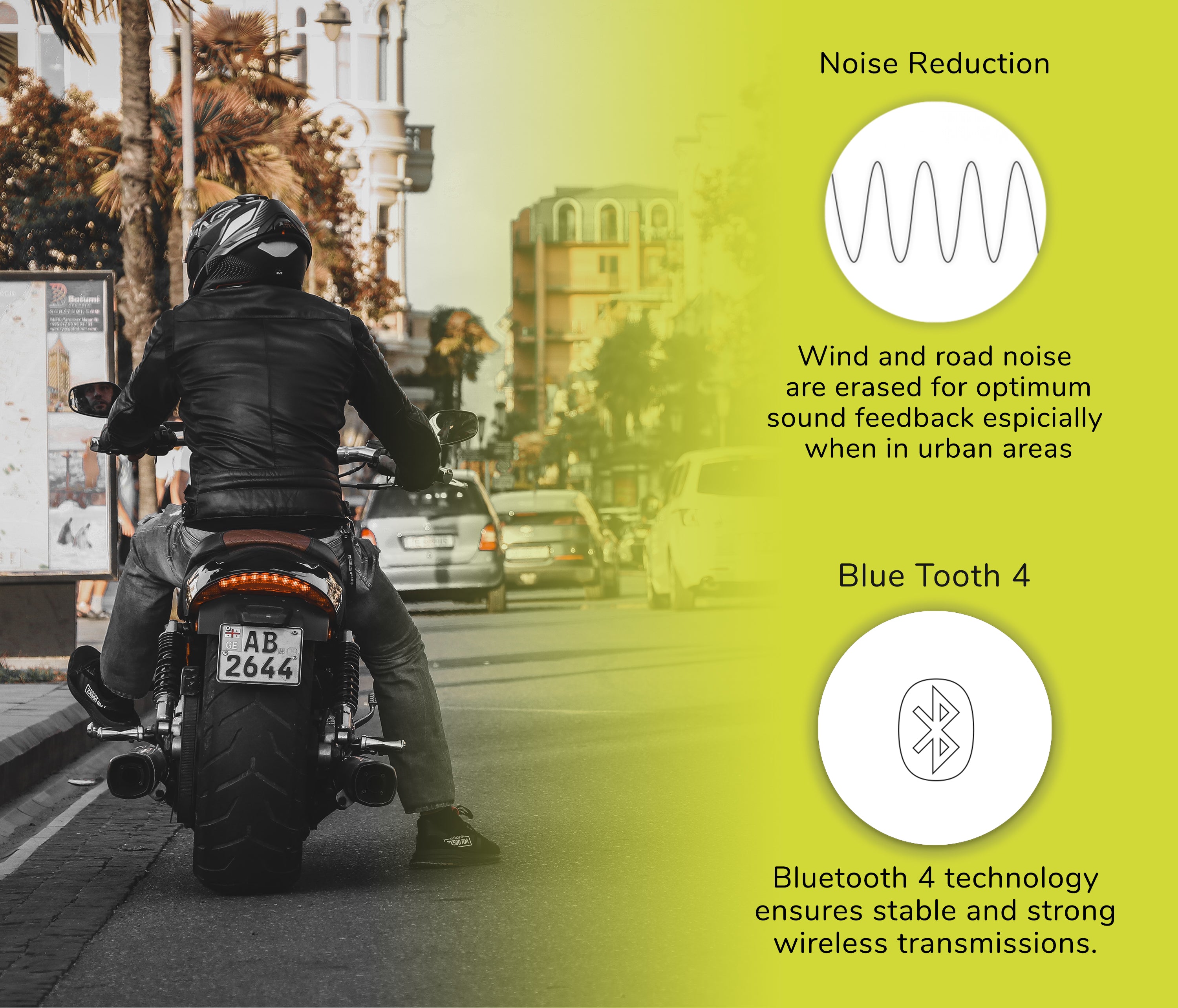 Twiins HF 1.0 Bluetooth Motorcycle Helmet Communication Headset (Single Speaker)