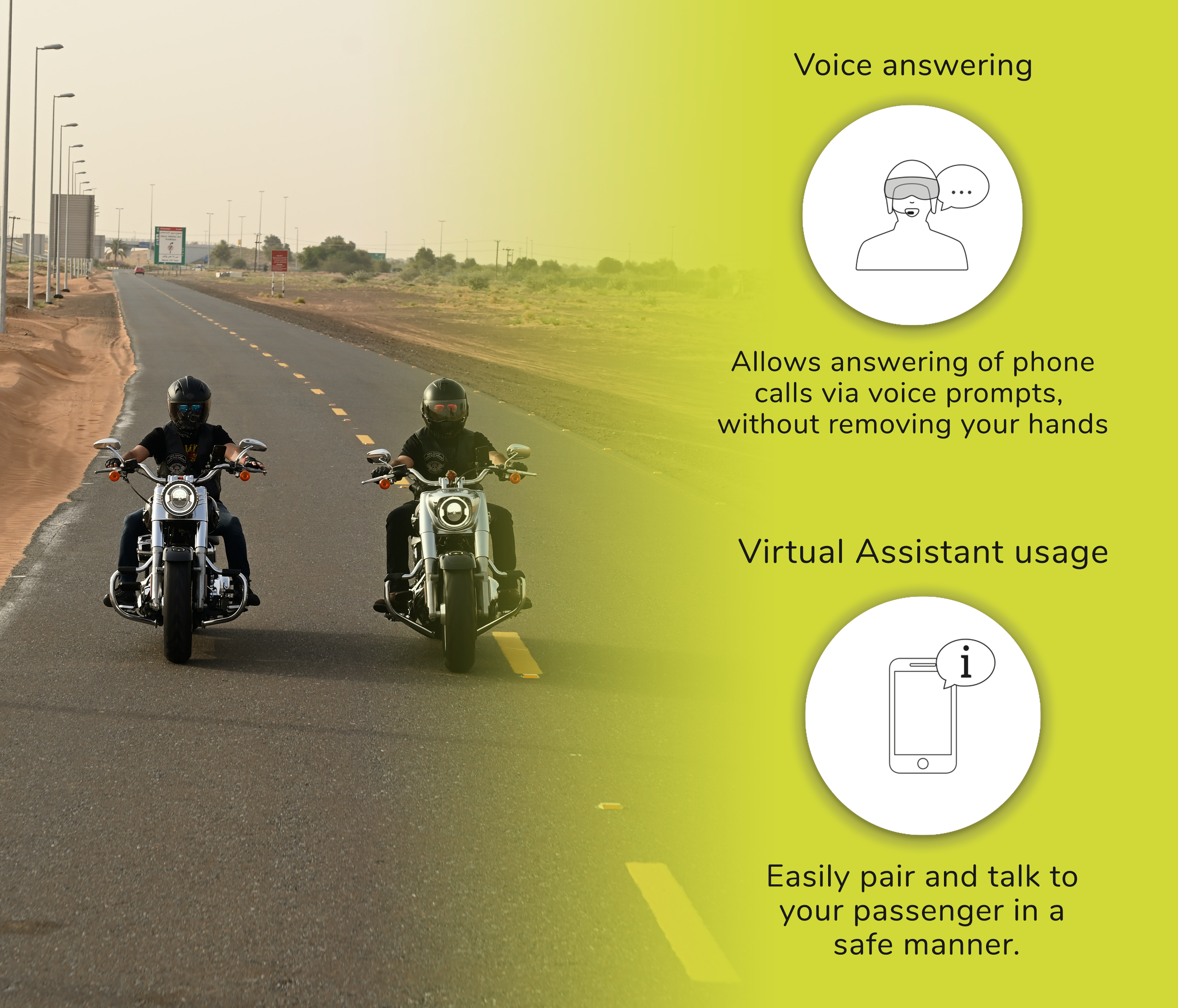 Twiins HF 2.0 Bluetooth Motorcycle Helmet Communication Headset (Dual Speaker)
