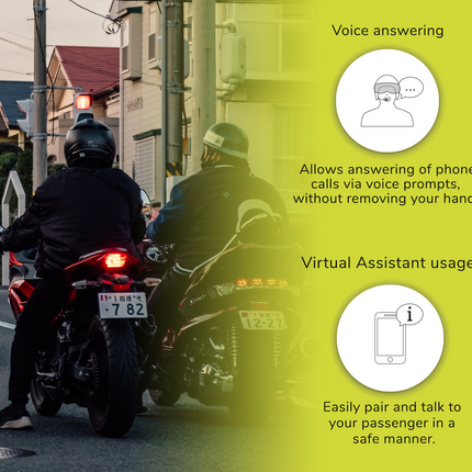 Twiins HF Smart Duo Bluetooth Motorcycle Helmet Communication Headset (HF2/HF3)