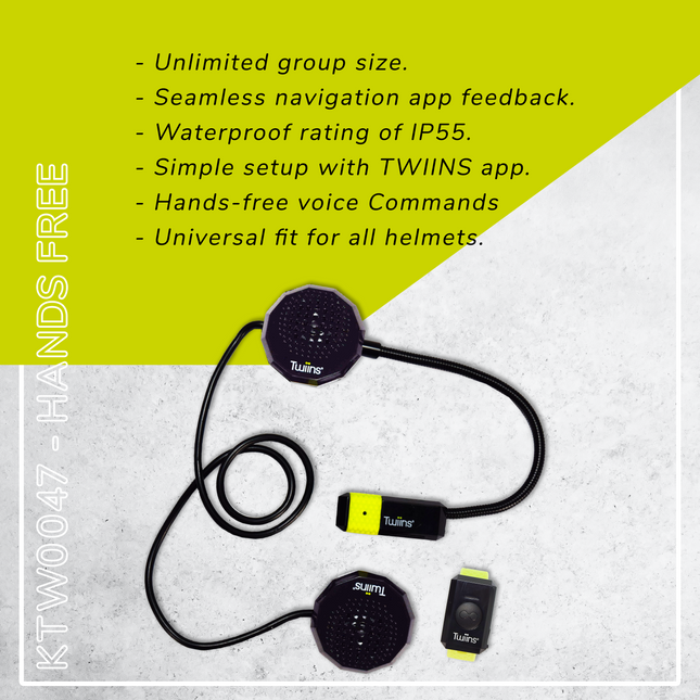 Twiins HF Group Talk Bluetooth Motorcycle Helmet Communication Headset (SB/HF2)