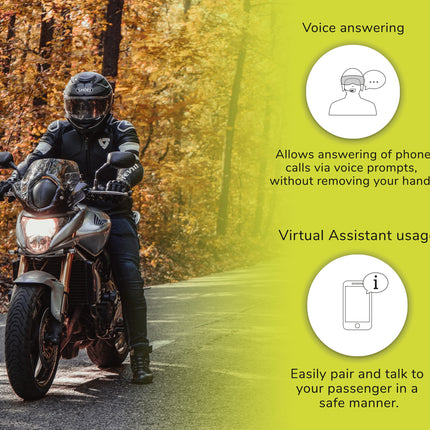 Twiins HF 1.0 Bluetooth Motorcycle Helmet Communication Headset (Single Speaker)