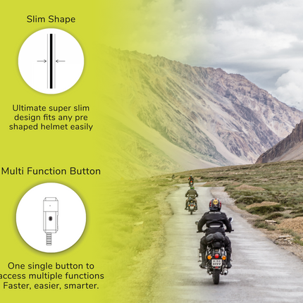 Twiins HF 2.0 Bluetooth Motorcycle Helmet Communication Headset (Dual Speaker)