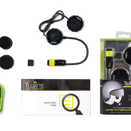 Twiins HF3 5.0 Intercom Bluetooth Motorcycle Helmet Communication Headset