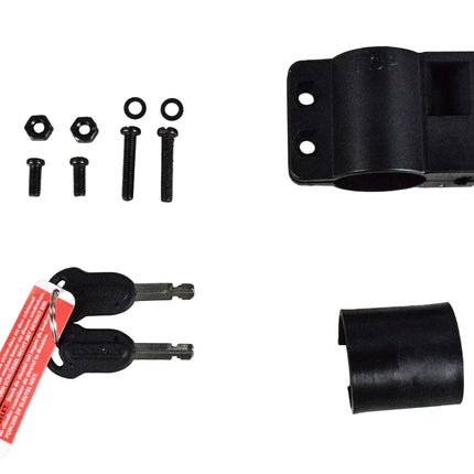 Kryptonite Keeper Bike U-Lock, Anti-Theft Security Bicycle U Lock, Sold Secure Silver, 12mm Steel Shackle with Mounting Bracket and Keys, High Security Lock for Bicycles E-Bike, Scooters, Black