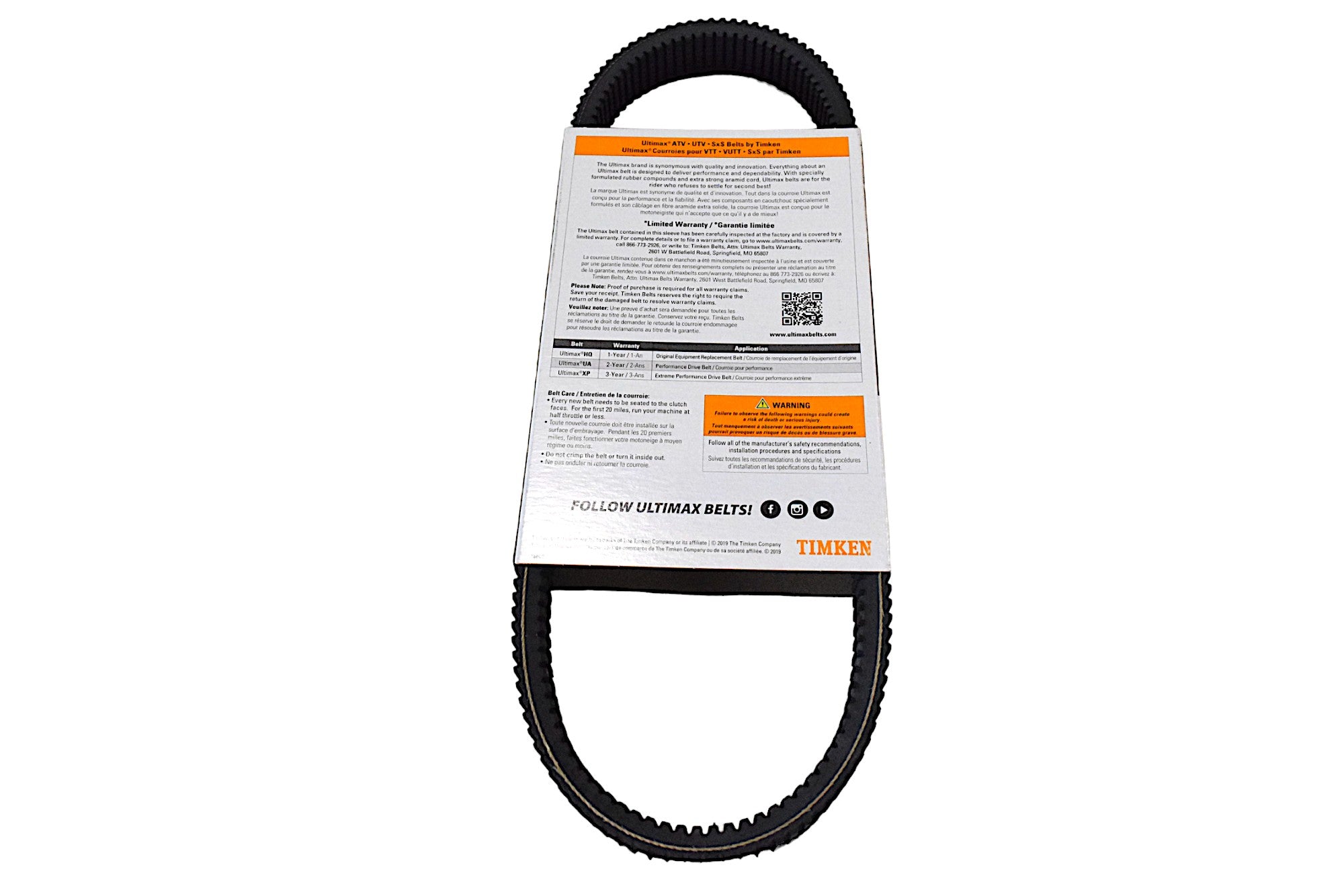 Ultimax UA413 Drive Belt for Polaris OEM Replacement for 3211069, 3211091, 3211095 (Made in USA)