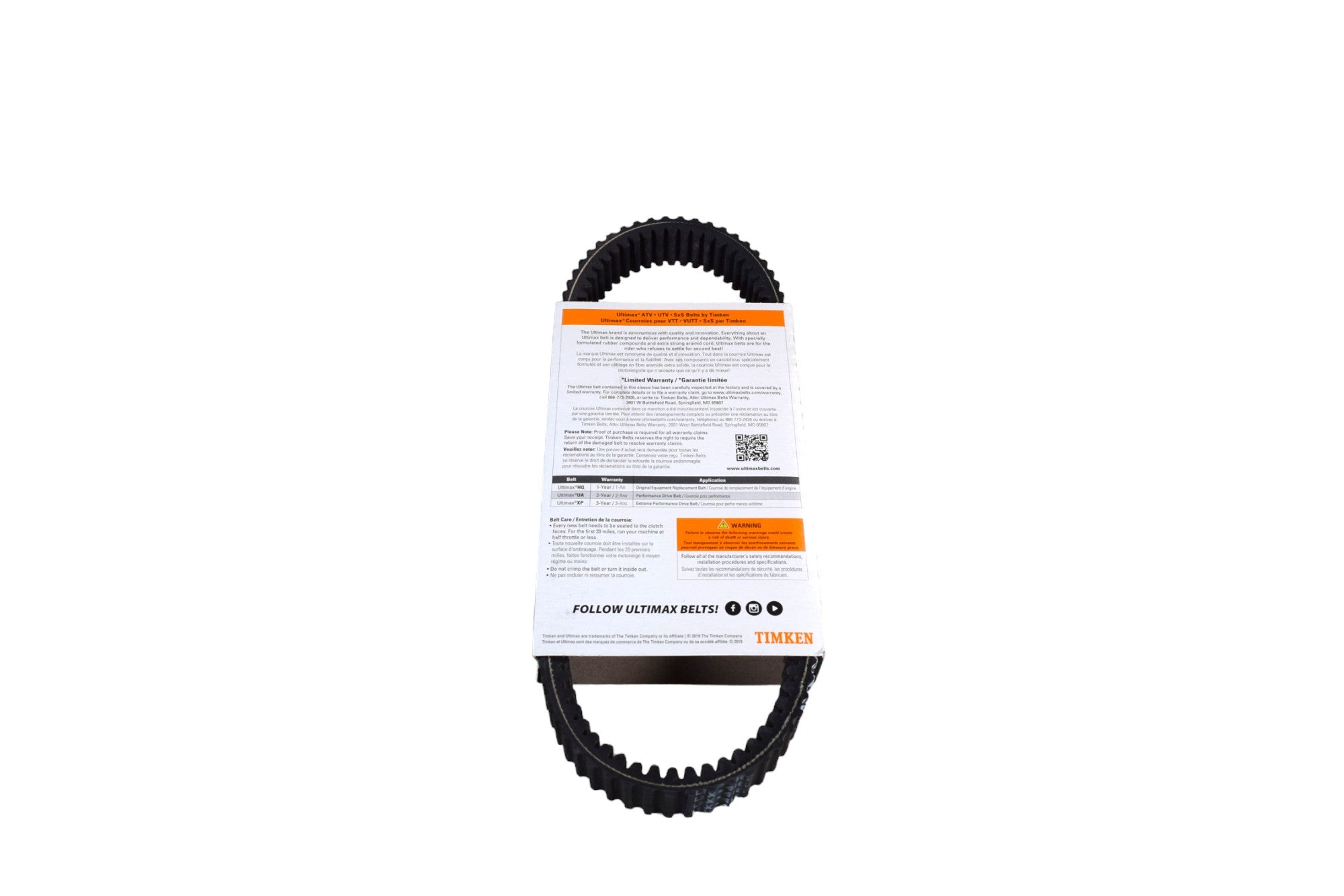 Ultimax UXP406 Drive Belt for Arctic Cat Textron OEM Replacement for 0823-013 (Made in USA)