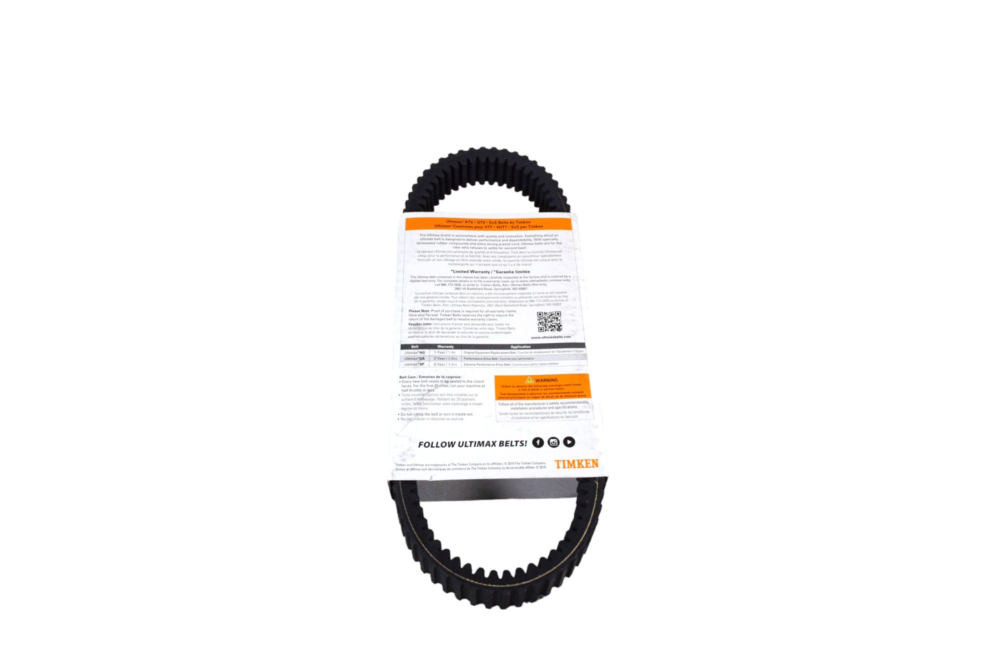 Ultimax UXP437 Drive Belt for Suzuki King Quad OEM Replacement for 27601-31G00, 3403-141 (Made in USA)