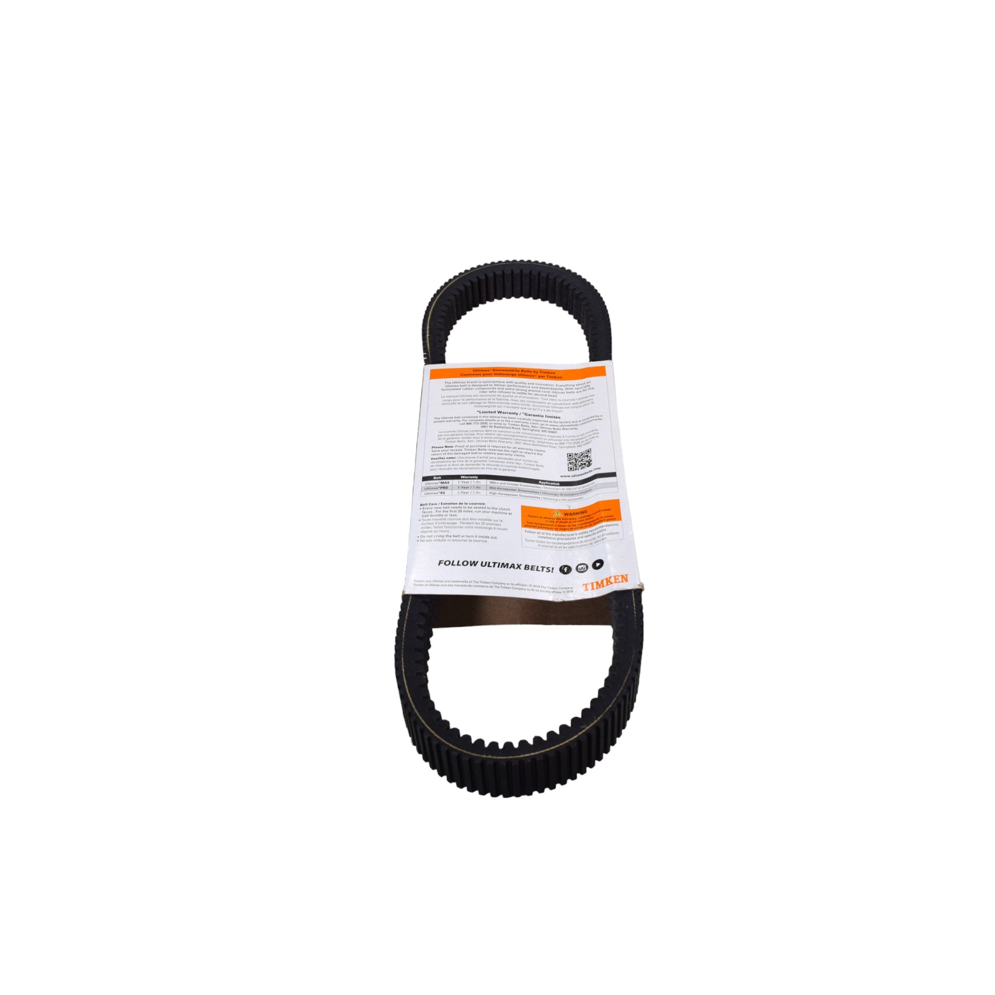 Ultimax XS802 Drive Belt for ARCTIC CAT OEM Replacement for 0627-020, 0627-031, 0627-035 (Made in USA)