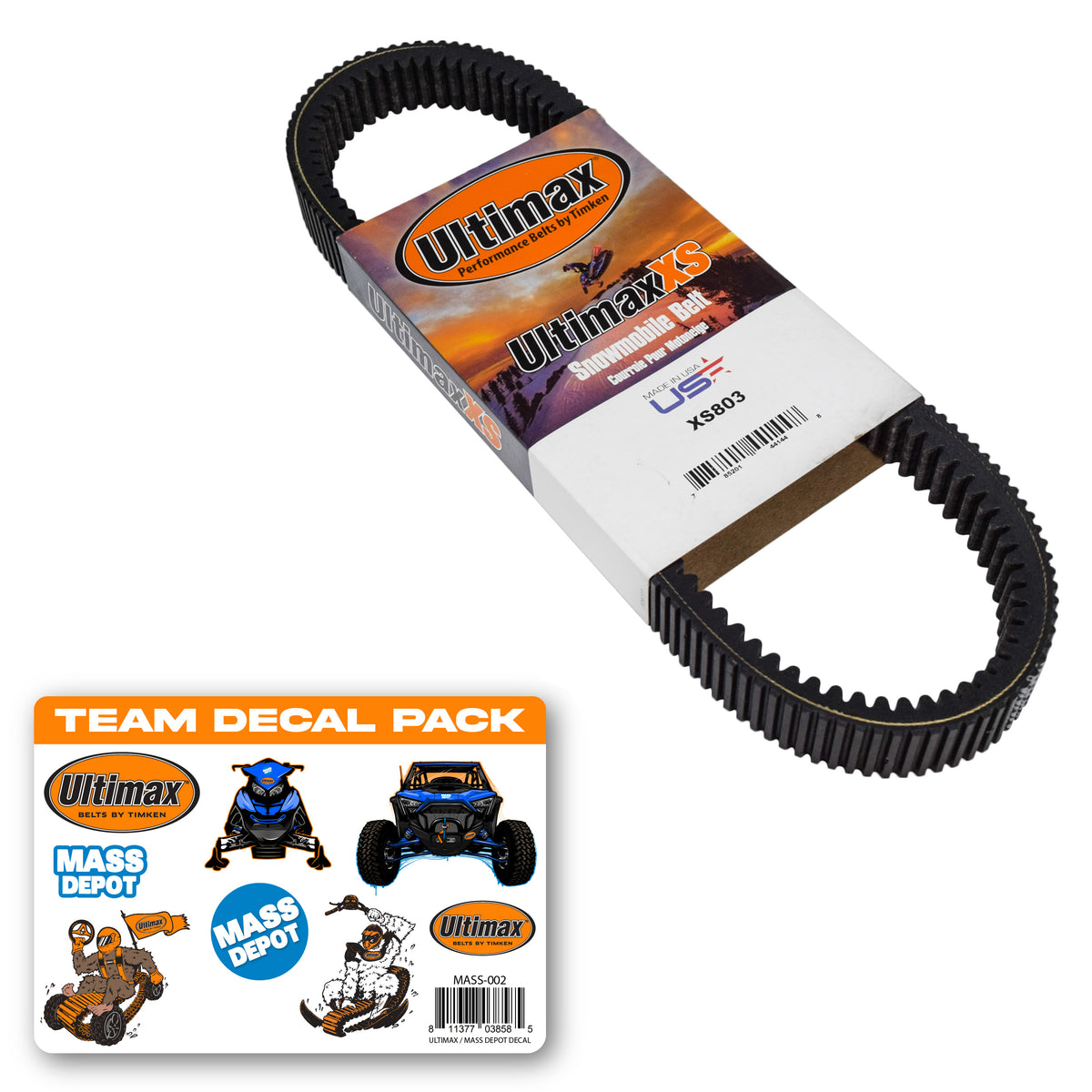 Ultimax XS Drive Belt for Ski-Doo MXZ Renegade Summit Skandic Tundra