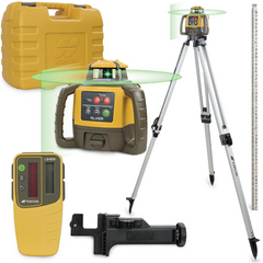 Topcon 1021200-07 RL-H5A Horizontal Self-Leveling Rotary Laser LS-80X Receiver with Tripod & Inch Grade Level Rod