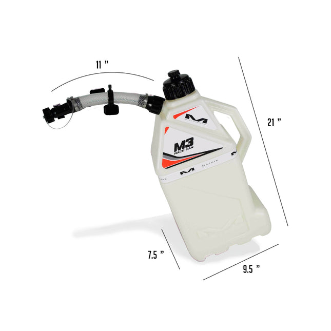 Matrix Concepts M3 UTILITY CAN WHITE-USA with Matrix/Mass Depot Sticker Pack