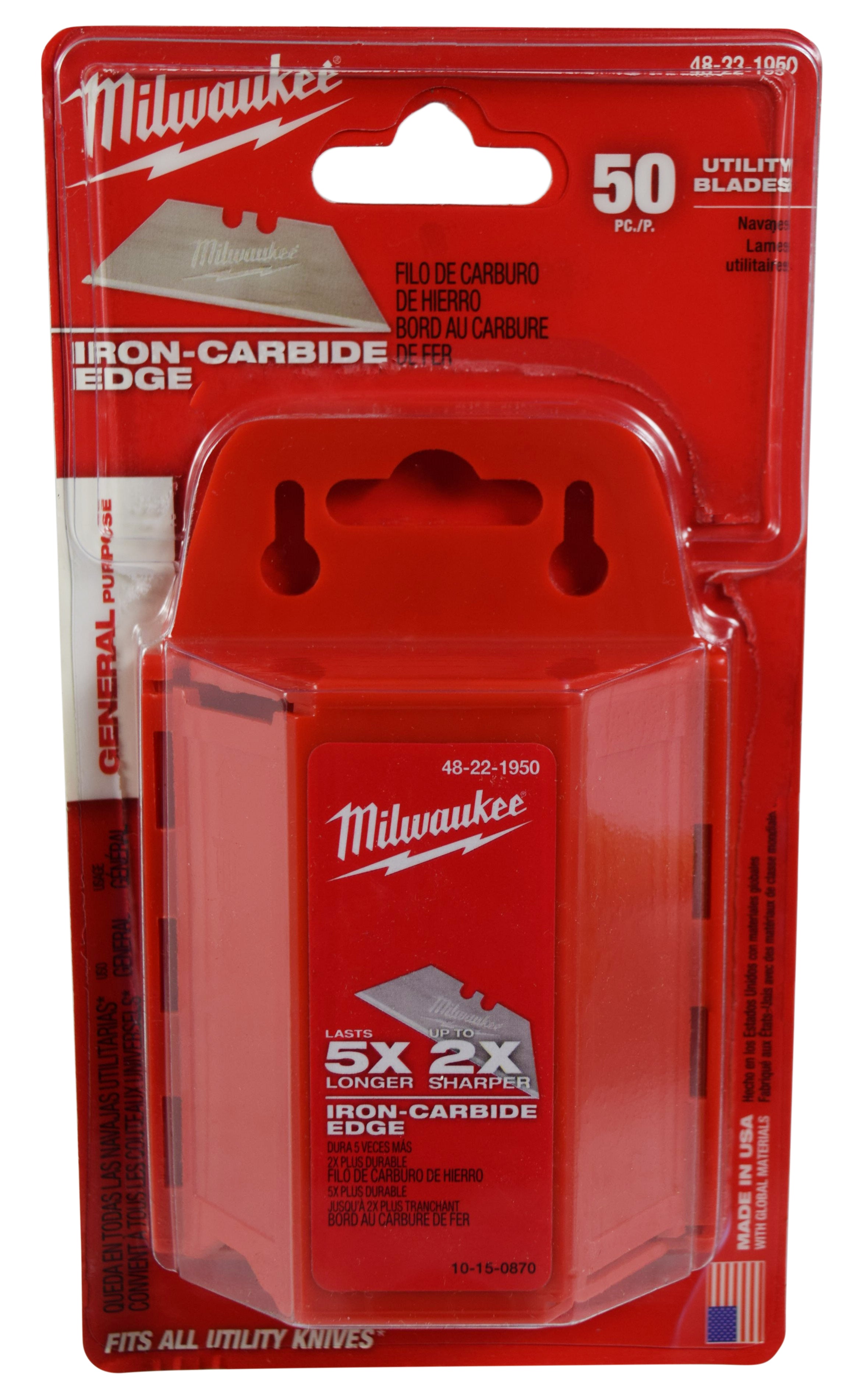 Milwaukee 48-22-1950 50-Piece General Purpose Utility Blades