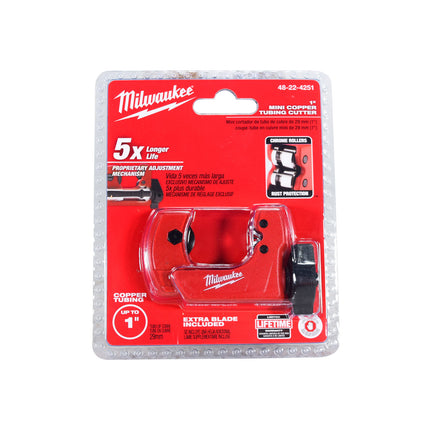 Milwaukee 48-22-4251 1-inch Heavy Duty Mini Red Copper Tubing Cutter