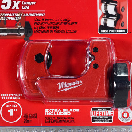 Milwaukee 48-22-4251 1-inch Heavy Duty Mini Red Copper Tubing Cutter