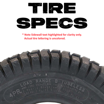MASSFX 13x5-6 Go-Kart Tires 4ply 2-Pack
