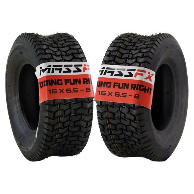 MASSFX 16x6.5-8 Go-Kart Tires 4ply 2 Pack