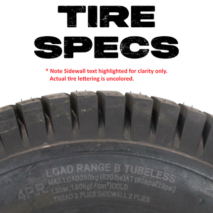 MASSFX 16x6.5-8 Go-Kart Tires 4ply 2 Pack