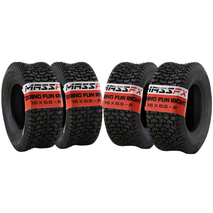 MASSFX 16x6.5-8 Lawn Mower Tires 4ply 4 Pack