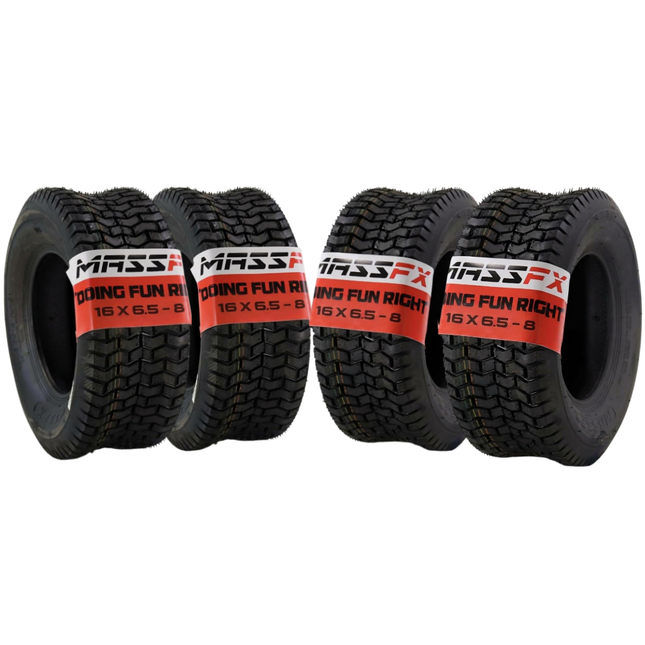 MASSFX 16x6.5-8 Lawn Mower Tires 4ply 4 Pack