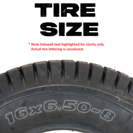 MASSFX 16x6.5-8 Lawn Mower Tires 4ply 4 Pack