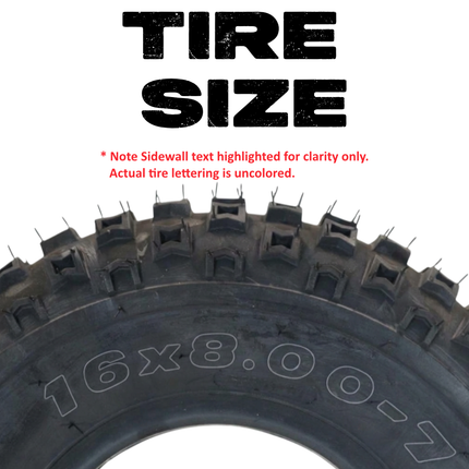 MASSFX Go Kart/ATV Tires 4 set 16x8-7 4Ply