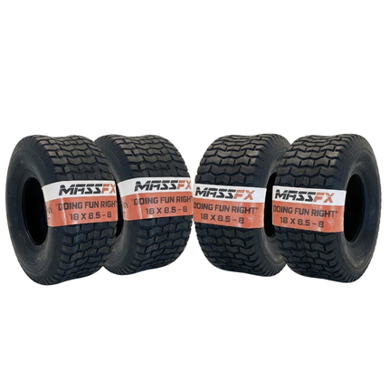 MASSFX 18x8.50-8 Lawn Mower Tires 4ply 4 Pack