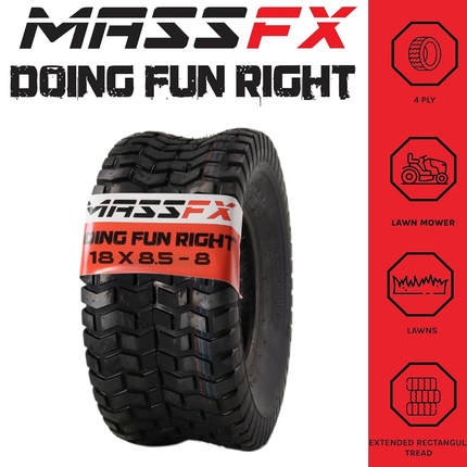 MASSFX 18x8.50-8 Lawn Mower Tires 4ply 4 Pack