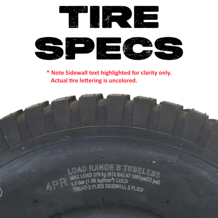 MASSFX 18x8.50-8 Lawn Mower Tires 4ply 4 Pack