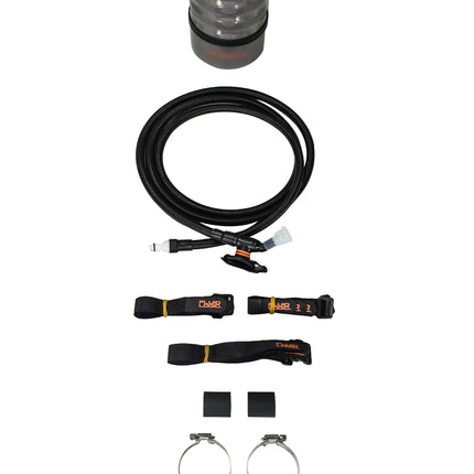 FluidLogic Wave Complete Hydration System with Wide Mouth, Stainless Steel Bottle (64oz) - Universal Rollbar Mount & Hardware for UTV & Offroad Vehicles w/ Keychain