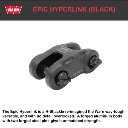 Warn ZEON 10-S 12V Electrical Utility Winch with 100 ft of 3/8 in Spydura Synthetic Rope & 10,000 lbs. for Trucks & SUVs - Includes Wired Remote and EPIC Dual Pin "H" Shape Shackle Hyperlink (89611)