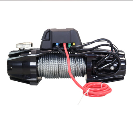 WARN VR EVO 8 Standard Duty Electric Winch for  2-door Jeeps and lighter SUVs , 12V DC, 8,000 lb Line Pull, 90 ft Steel Cable with Roller Fairlead, IP68 Waterproof, Series-Wound Motor.