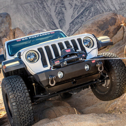 WARN VR EVO 10 Standard Duty Electric Winch for 1/2-ton pickups, Jeeps, and larger SUVs, 12V DC, 10,000 lb Line Pull, 90 ft Steel Cable with Roller Fairlead, Relocatable Control Pack.