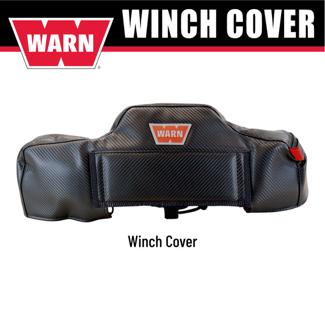 WARN 107765 Winch Cover for WARN VR and VR EVO Series Winches – Premium, Durable Black Protective Cover for Weather, UV, and Trail Damage