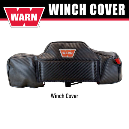 WARN 107765 Winch Cover for WARN VR and VR EVO Series Winches – Premium, Durable Black Protective Cover for Weather, UV, and Trail Damage