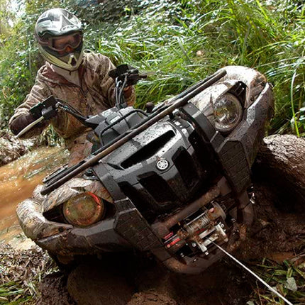 WARN Vantage 3000 12V DC ATV/UTV Winch - 3000 lb Pull Capacity, 50 Ft 3/16"  Wire Rope, Roller Fairlead, Fully Sealed Motor, 3-Stage Planetary, Handlebar Mini Rocker & Corded Remote (108213)