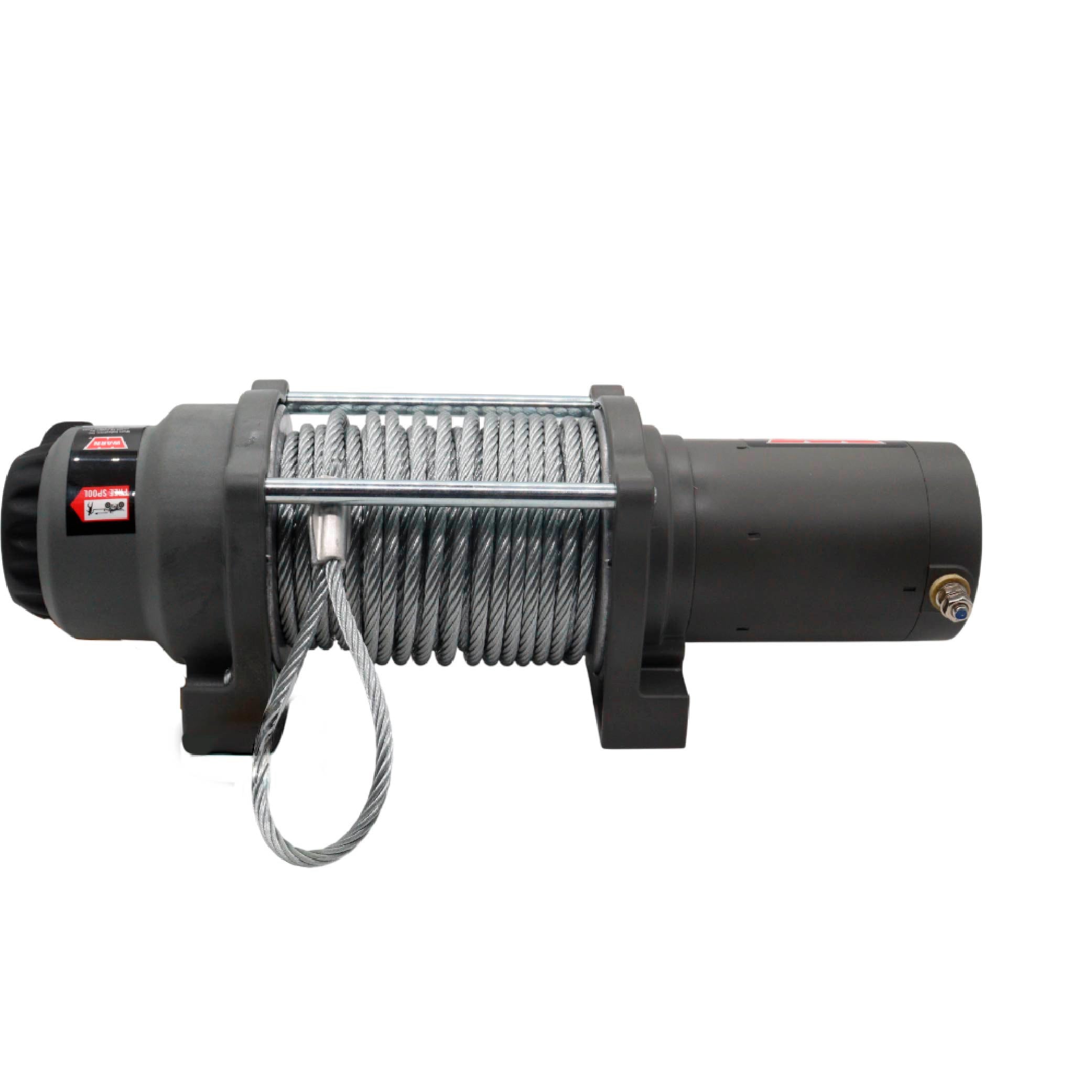 WARN Vantage 4000 12V DC Electric Winch for ATV UTV Side-by-Side - 4000 lb Pull Capacity, 55 Ft 7/32" Steel Wire Rope, Roller Fairlead, Fully Sealed, 3-Stage Planetary, Wired Remote (108214)