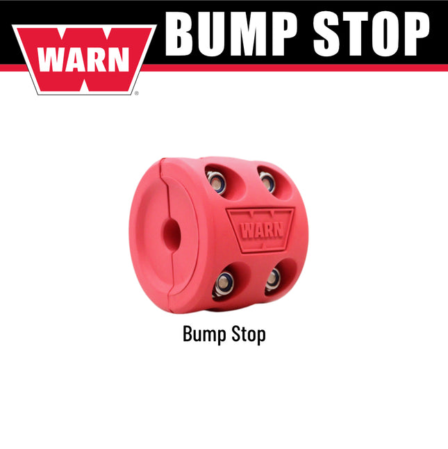 WARN 108789 Winch Hook Rubber Bump Stop – Split Design,(Red) Protects Fairlead & Winch Components  Universal Fit for Most Winch Hooks  Heavy‑Duty Rubber Construction