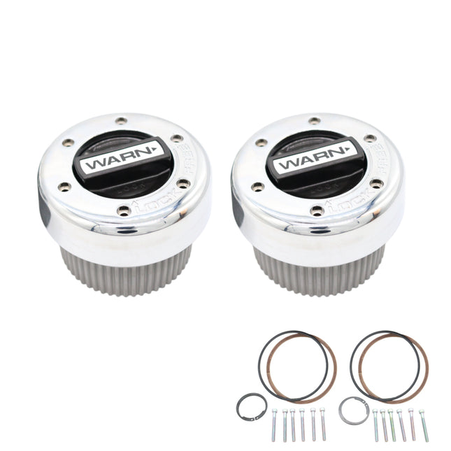 WARN 11690 Standard Manual Locking Hubs – 30‑Spline, Chrome/Black, Heavy‑Duty Manual 4WD Hubs (Pair) for Reliable Traction and Durable Off‑Road Performance