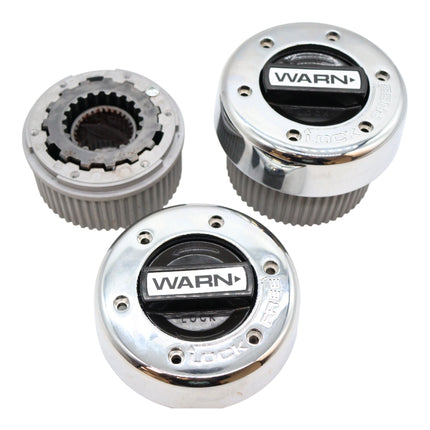 WARN 11690 Standard Manual Locking Hubs – 30‑Spline, Chrome/Black, Heavy‑Duty Manual 4WD Hubs (Pair) for Reliable Traction and Durable Off‑Road Performance