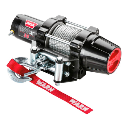 WARN VRX 35 Powersport Winch – 3,500 lb Pulling Capacity, Steel Rope, Sealed Motor, All-Metal Gear Train, Waterproof IP68 Design for ATV/UTV Recovery, Trail Riding & Utility Work