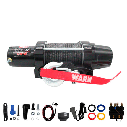 WARN VRX 45-S Powersport Winch – 4,500 lb Pulling Capacity, Synthetic Rope, Sealed Motor, All-Metal Gear Train, Waterproof Construction for ATV/UTV Recovery, Trail Riding & Utility Work