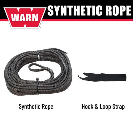 WARN 78388 Replacement Synthetic Winch Cable Rope-7/32" DiameterX50' Length  Lightweight, High‑Strength Synthetic Line  Compatible with WARN Powersports Winches  Durable, Easy‑Handling Recovery Rope