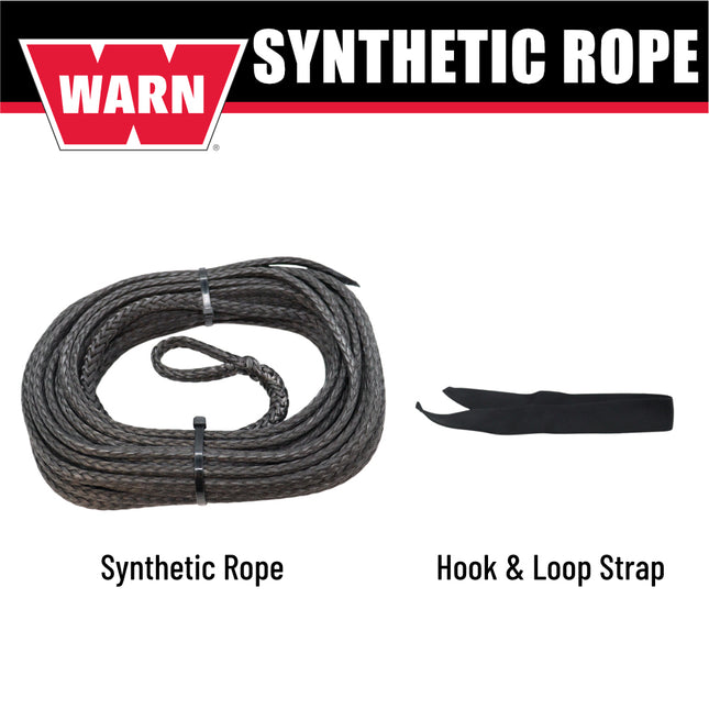 WARN 78388 Replacement Synthetic Winch Cable Rope-7/32" DiameterX50' Length  Lightweight, High‑Strength Synthetic Line  Compatible with WARN Powersports Winches  Durable, Easy‑Handling Recovery Rope