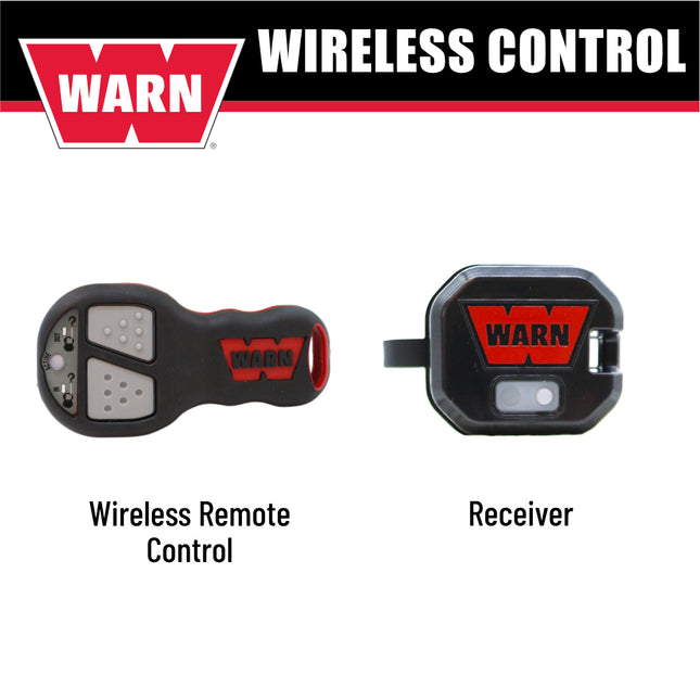 WARN 90287 Wireless Remote Control System for Truck and SUV Winches – Includes Wireless Transmitter and Receiver for Easy, Safe, Long‑Distance Winch Operation