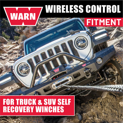 WARN 90287 Wireless Remote Control System for Truck and SUV Winches – Includes Wireless Transmitter and Receiver for Easy, Safe, Long‑Distance Winch Operation